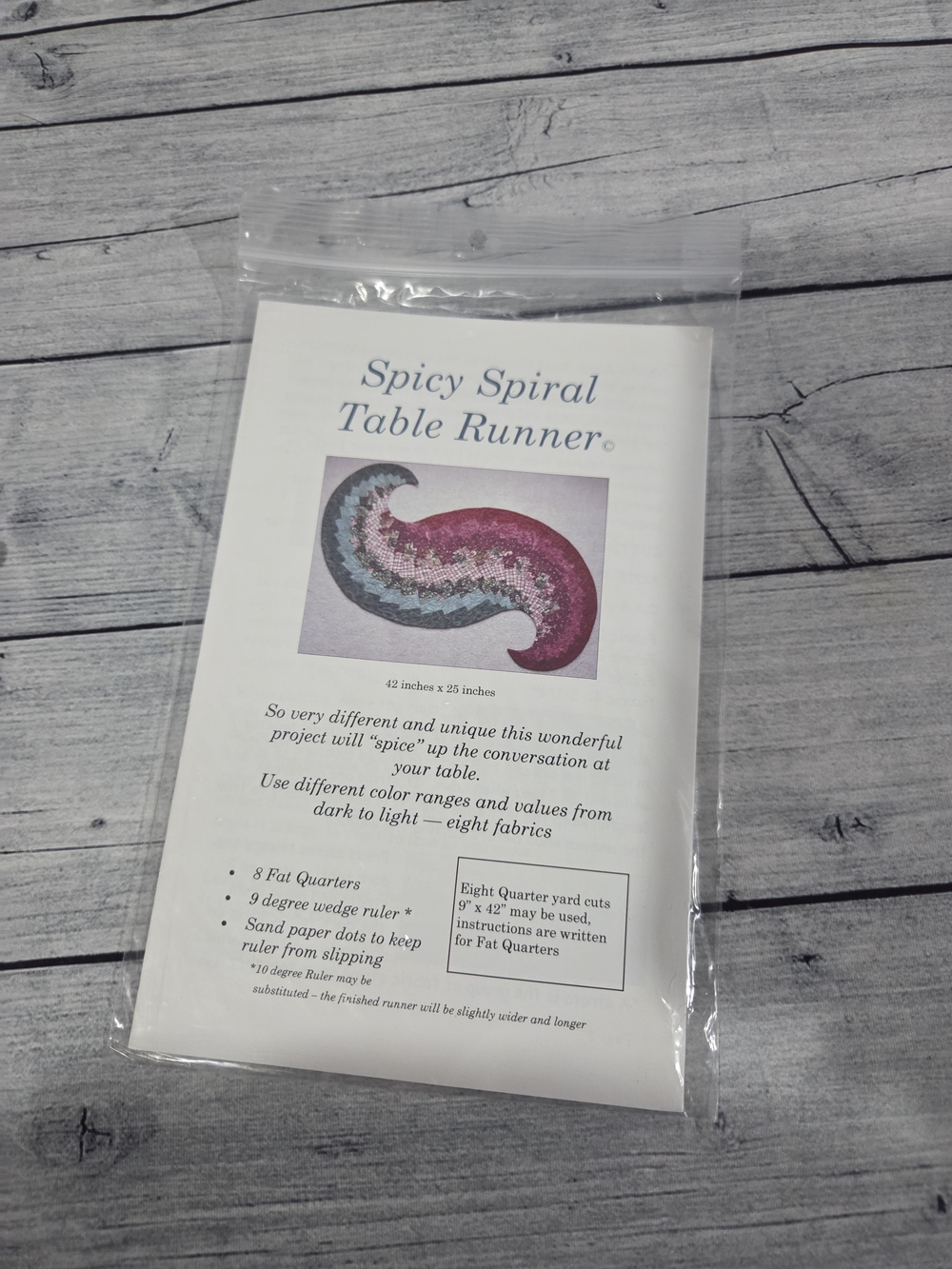 Quilting Pattern Spicy Spiral Table Runner